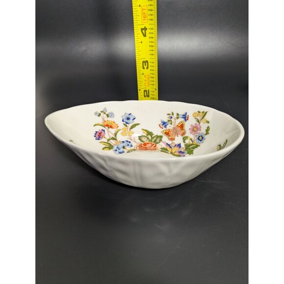 Aynsley Cottage Garden Bone China Egg Shaped Bowl Trinket Dish Floral Design - Picture 13 of 16